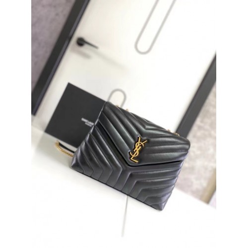 SAINT LAURENT LOULOU MEDIUM W SKÓRZANEJ MATELASSE 459749 czarny