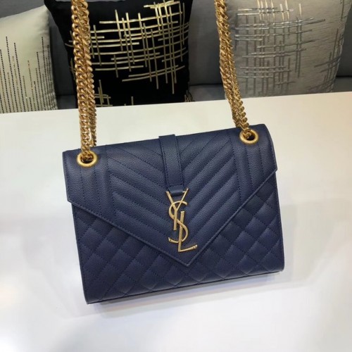 SAINT LAURENT Średnia torba 487206 ciemnoniebieska