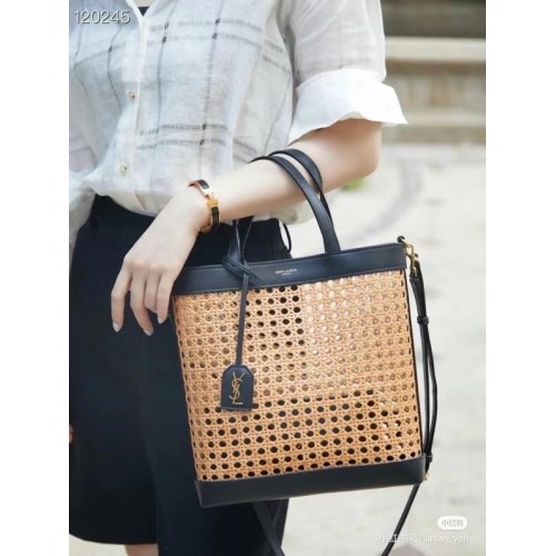 SAINT LAURENT Torba tkana 655161 czarna