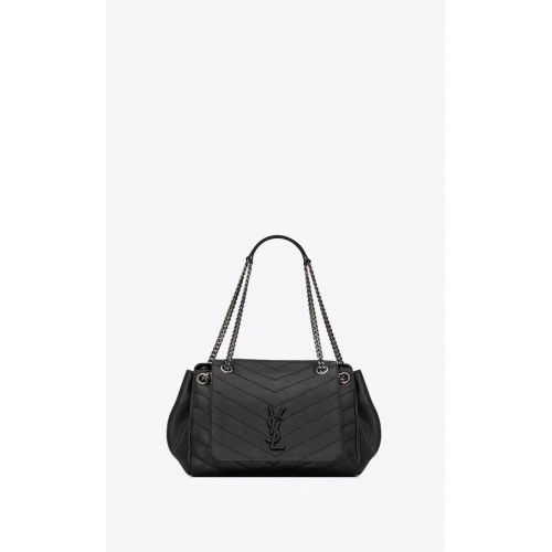 Torba na ramię SAINT LAURENT ze skóry Y554256 czarna