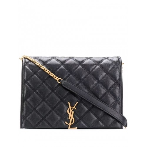 Torba na ramię SAINT LAURENT skórzana Y579607 czarna