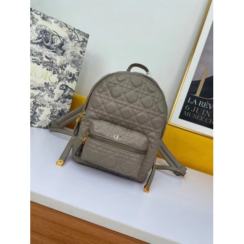 MAŁY PLECAK DIOR Cannage Lambskin M9222U Taupe