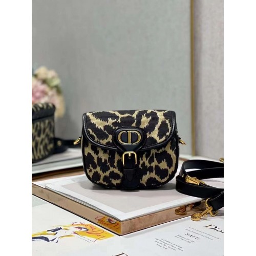 MAŁA TOREBKA DIOR BOBBY BAG Beżowa wielokolorowa haftowana Mizza C9269E