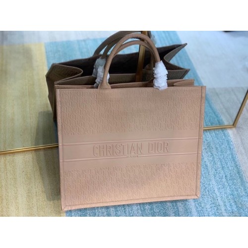 MAŁA TOREBKA DIOR BOOK TOTE Z CIELISTEJ SKÓRY M1296Z W KOLORZE RÓŻOWYM