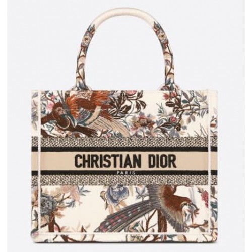 MAŁA TORBA DIOR BOOK TOTE Wielokolorowa Mille Fleurs Haft M1266
