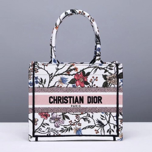 Mała torba Dior Book Tote Multicolor Mille Fleurs z haftem M1297ZW