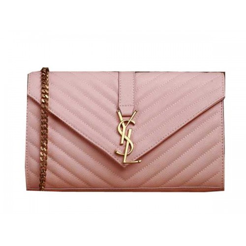 Torebka Saint Laurent Classic Monogram Cannage Pattern Flap Bag Y5482 Pink