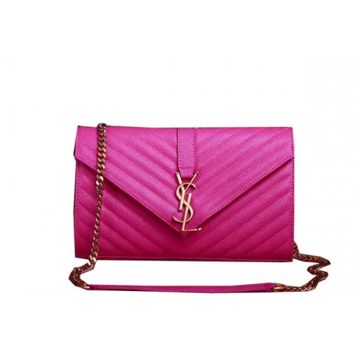 Torebka Saint Laurent Classic Monogram Cannage Pattern Flap Bag Y5482 Pink