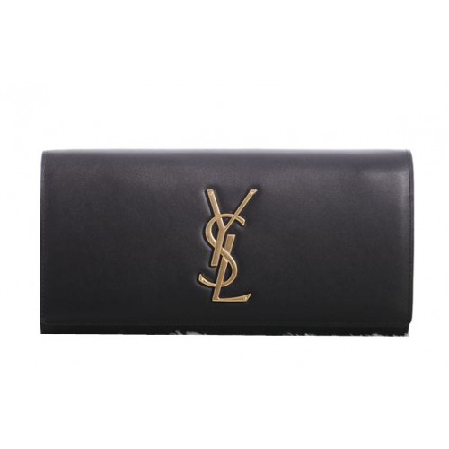 Kopertówka Saint Laurent Classic Monogramme Original Leather Y5486 w kolorze czarnym