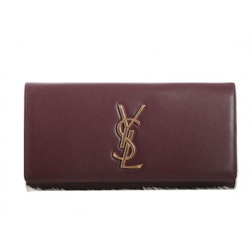 Kopertówka Saint Laurent Classic Monogramme Original Leather Y5486 Burgundy
