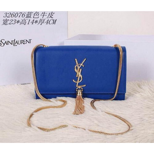 Torebka na ramię Saint Laurent mini Monogram 326076 Niebieska