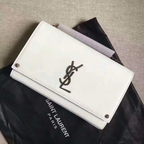 Torebka na ramię Saint Laurent mini Monogramme Cross-body A354025 Biała