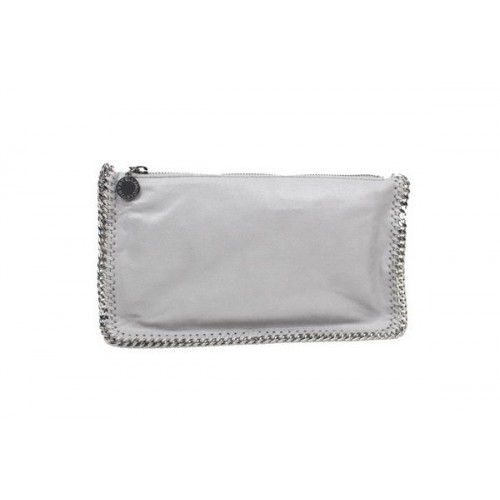 Stella McCartney Falabella PVC Fold Over Clutch 865 Grey