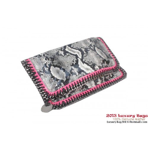 Stella McCartney Falabella Snake Fold Over Clutch 812S Grey