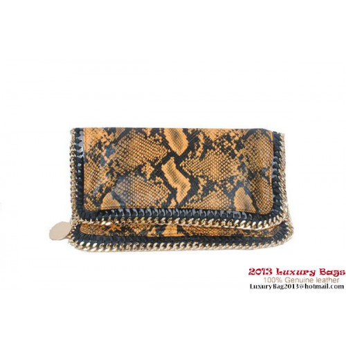 Stella McCartney Falabella Snake Fold Over Clutch 812S Yellow