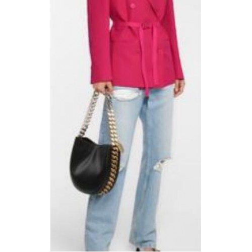 Oryginalna skórzana torba Stella McCartney SM8269 w kolorze czarnym