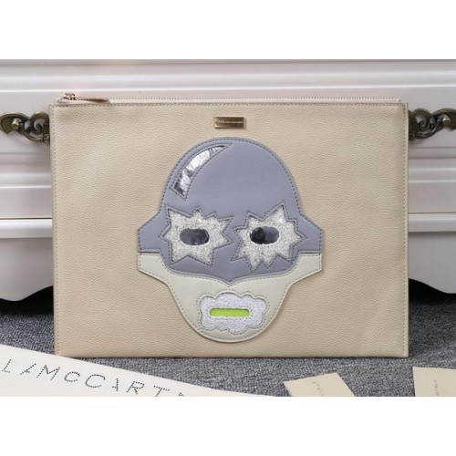 Stella McCartney SUPERHERO średnia kopertówka na zamek SM891 morelowa