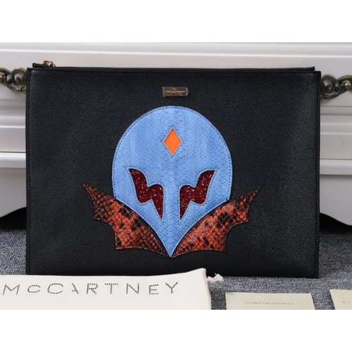 Stella McCartney SUPERHERO średnia kopertówka na zamek SM891 niebieska