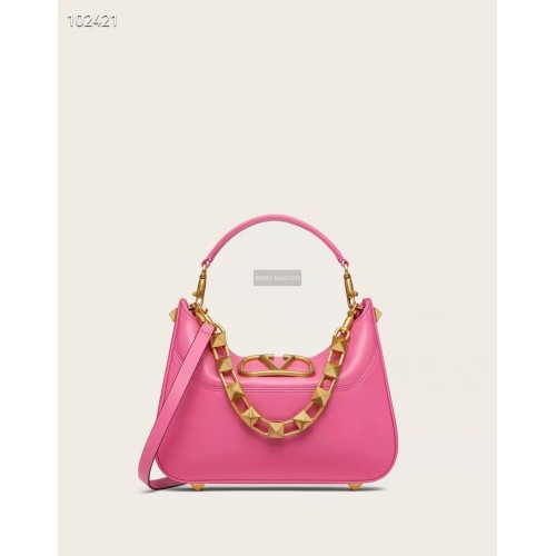 VALENTINO GARAVANI Loco Torba ze skóry cielęcej V2028 Śliwka