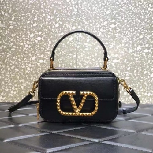 VALENTINO GARAVANI Rockstud Alcove skóra cielęca drobnoziarnista 2B0058 czarna