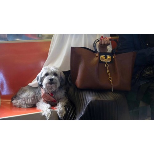 VALENTINO Oryginalna skórzana torba 2080 brązowa