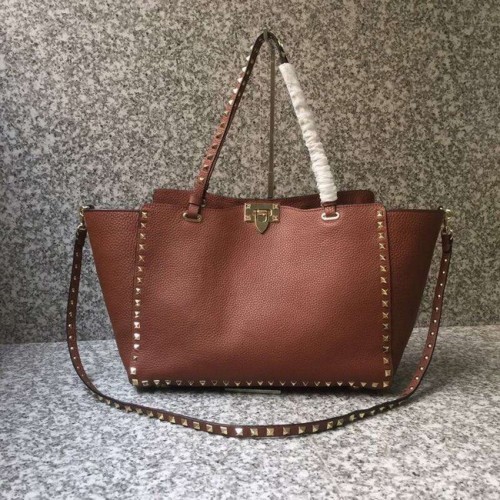 VALENTINO Rockstud duża torba 0973 brązowa
