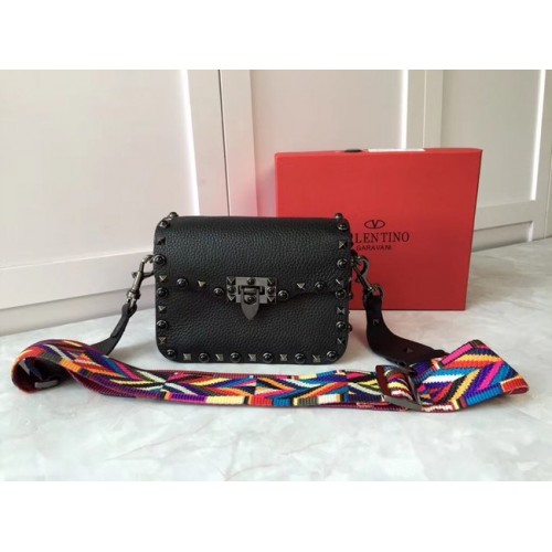 VALENTINO Rockstud skórzana torba listonoszka B50055 czarna