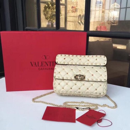 VALENTINO Torba skórzana 0051 Biała