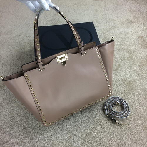 Valentino Garavani Rockstud Tote Bag Original Leather VG1917 Beige