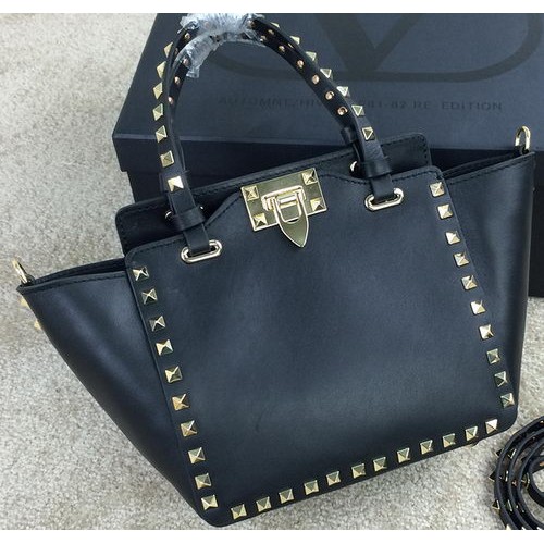 Valentino Garavani Rockstud Mini Torba Tote Oryginalna Skóra VG1918 Czarna