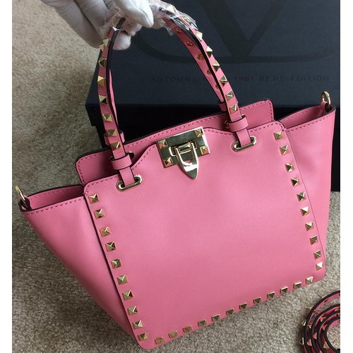 Valentino Garavani Rockstud Mini Torba Tote Oryginalna Skóra VG1918 Różowa