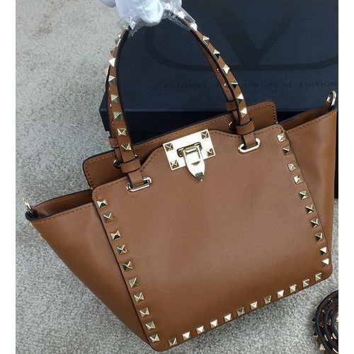 Valentino Garavani Rockstud Mini Torba Tote Oryginalna Skóra VG1918 Pszenica
