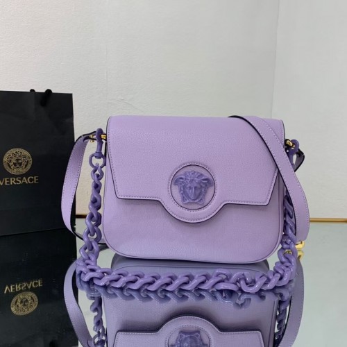 Torebka Versace Original średniej wielkości ze skóry cielęcej FS1067 Lavender