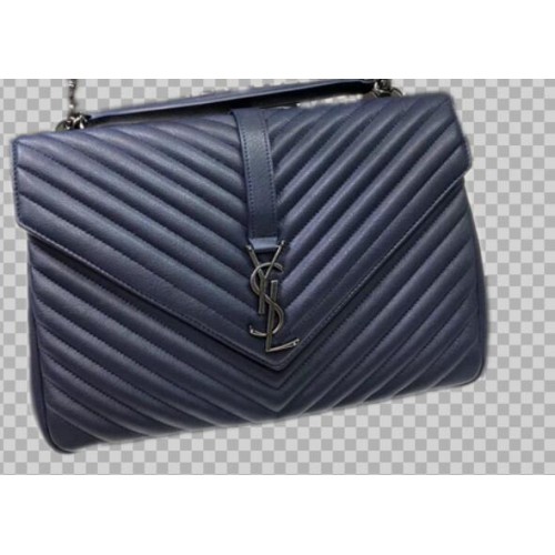 YSL Classic Monogramme Original Leather Flap Bag Y392738 Blue