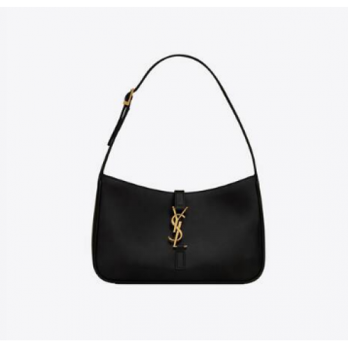 YSL LE 5 A 7 TOREBKA HOBO Z GŁADKIEJ SKÓRY Y687228 czarna