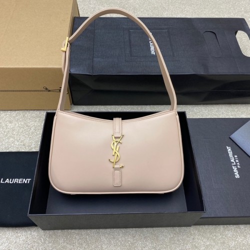 YSL LE 5 A 7 TOREBKA HOBO Z GŁADKIEJ SKÓRY Y687228 jasnoRÓŻOWA