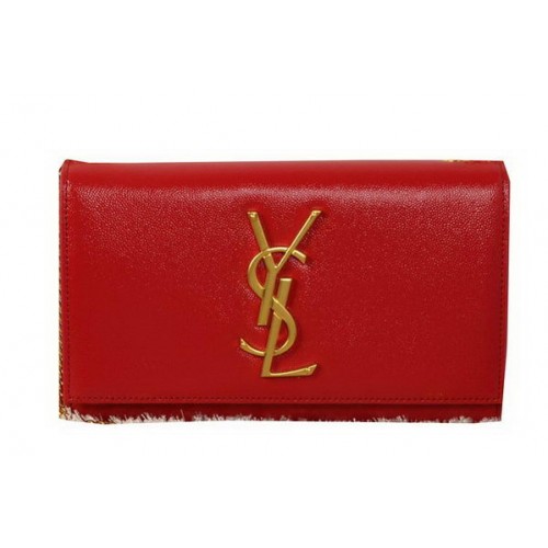 YSL Monogram Torba na ramię z nadrukiem Cannage Pattern Y311218 Czerwony