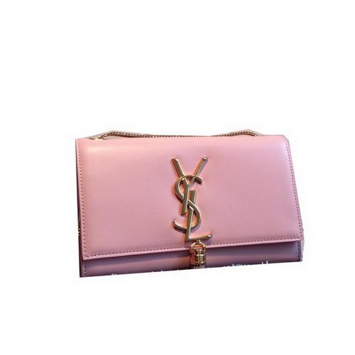 YSL Monogramme Torba na ramię z gładkiej skóry Y311218 Różowa