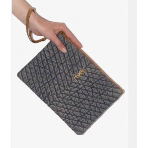 Yves Saint Laurent DENIM POCHETTE Torba 577455 Niebieska