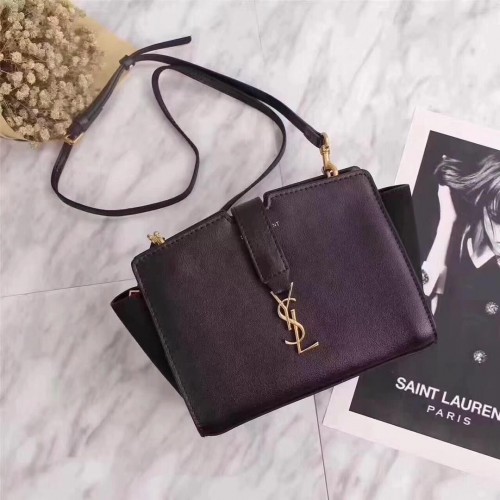 Yves Saint Laurent 2017 Torba na ramię ze skóry cielęcej Y8021 Czarna