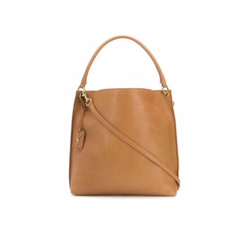 Torba na ramię Yves Saint Laurent ze skóry cielęcej Y635266 brązowa