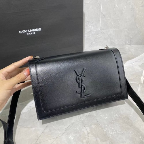 Torba na ramię Yves Saint Laurent ze skóry cielęcej Y635627-1 czarna