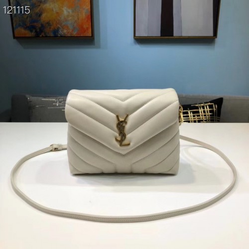 Torba typu tote Yves Saint Laurent ze skóry cielęcej 467072, biała