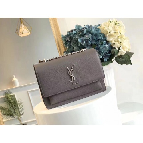 Yves Saint Laurent Torba na ramię Cross-body Original Leather Y8607 Grey