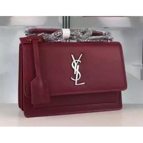 Yves Saint Laurent Torba na ramię Y8816 Burgundowa