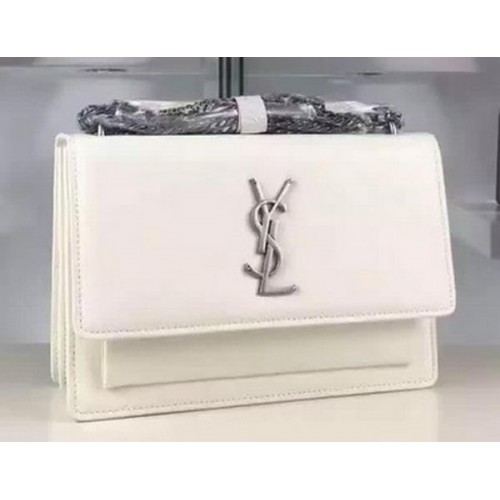 Yves Saint Laurent Torba na ramię Y8816 Biała