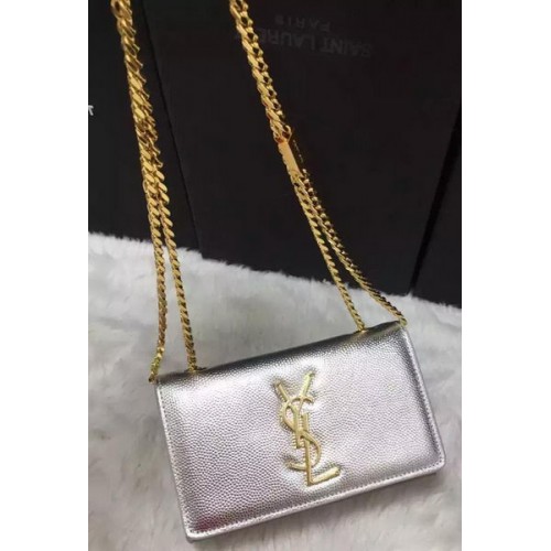 Yves Saint Laurent Torba na ramię Y9013 Srebrna