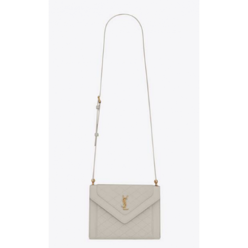 Yves Saint Laurent GABY MINI TOREBKA Z PIKOWANEJ SKÓRY JAMSKIEJ 6855741 BLANC VINTAGE
