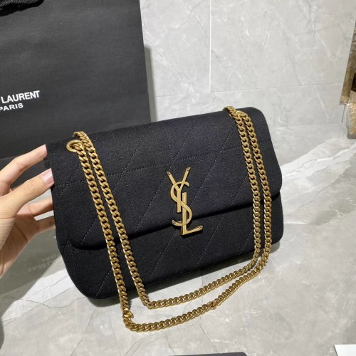 Yves Saint Laurent W PŁÓTNIE I SKÓRZE Y434820 czarny