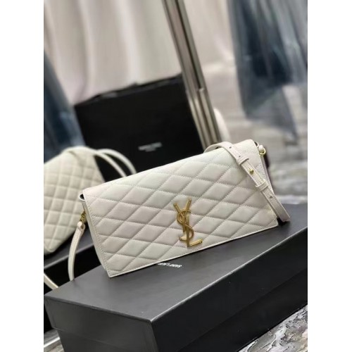 Yves Saint Laurent KATE SUPPLE 99 IN QUILTED LAMBSKIN 6766281 biały